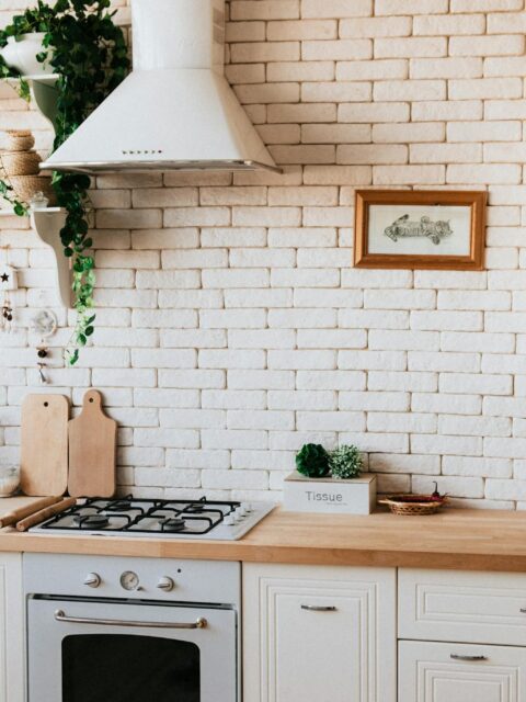 Chopping Boards Near Oven Under Hood